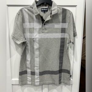BARBOUR NEW MENS BLAINE POLO SHIRT IN GREY MARL